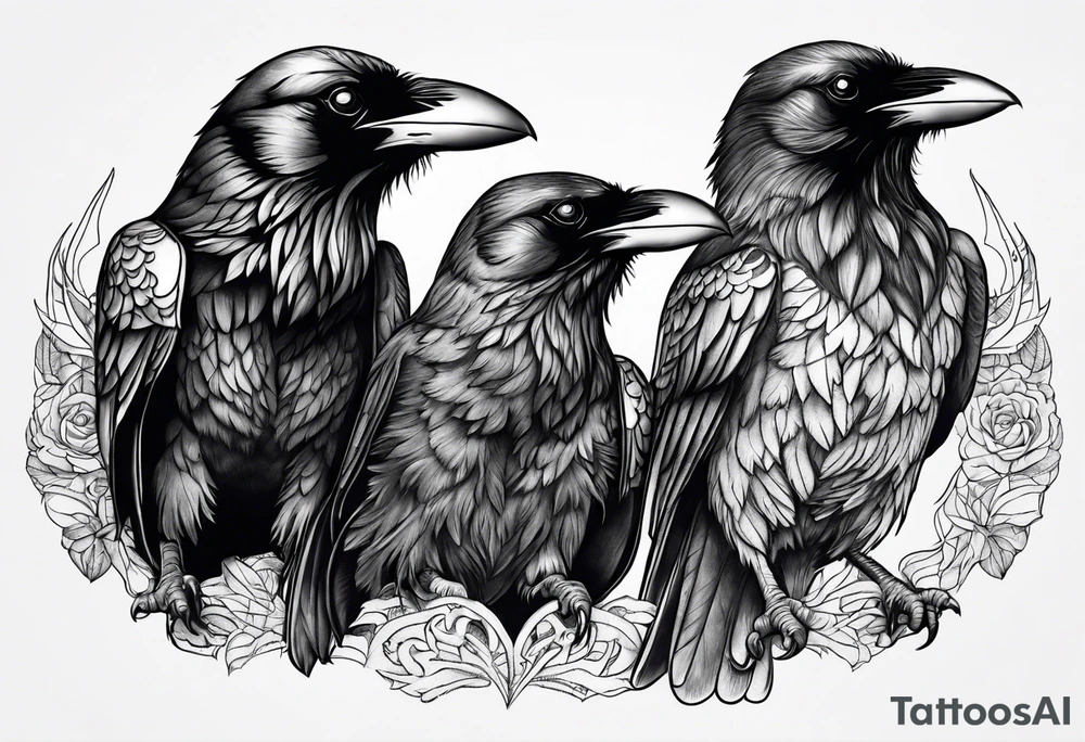 three ravens tattoo idea