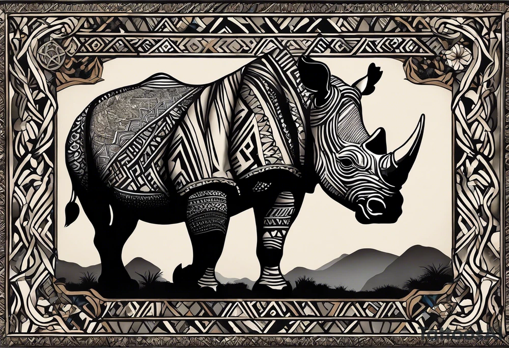 Embedded in the ink of my tattoo lies a tapestry of profound symbolism, each element weaving together the essence of who I am and the journey I've traveled. At its core, Africa, my homeland, is not just a place but a reminder of my roots and the constant understanding of my origin. The steadfast rhino embodies resilience, a trait inherent in both my spirit and the enduring love I share with my husband, a rarity as precious as the rhino itself on the African plains. The tent symbolizes our shared love for adventure and the thrill of the unknown, our souls craving the wild beauty of the outdoors and the serenity of camping under the stars. The protea, nestled among the imagery, speaks of cherished secrets shared between us, a bond as sacred as the African wilderness. Etched alongside, the heart intertwined with the initials of our beloved children, a testament to the boundless love that fills our family's embrace. Just as the sun rises unfailingly, so does the enduring love symbolized by the star, a guiding light that forever illuminates my path. The lotus, a symbol of rebirth, marks the turning of chapters and the endless cycle of renewal in our lives. Anchoring it all is the cross, a steadfast symbol of our unwavering faith in Christianity, the very foundation upon which our love and life are built. Together, this tattoo encapsulates the journey of love, resilience, faith, and adventure that defines my story, a living testament to the beauty of life's intricate tapestry. tattoo idea