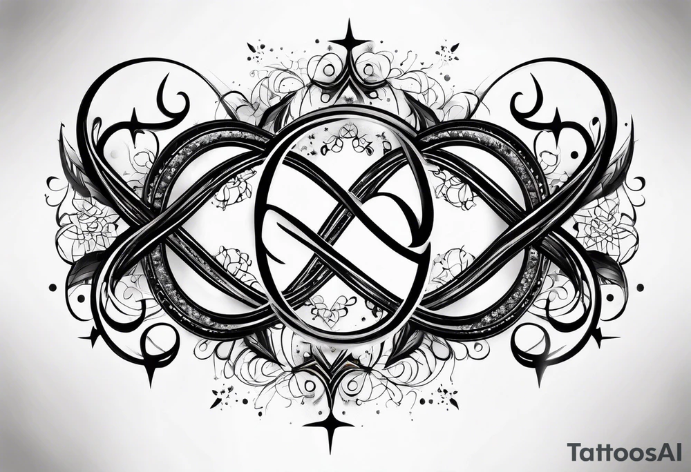 infinity sign with the sagitarrius stars tattoo idea