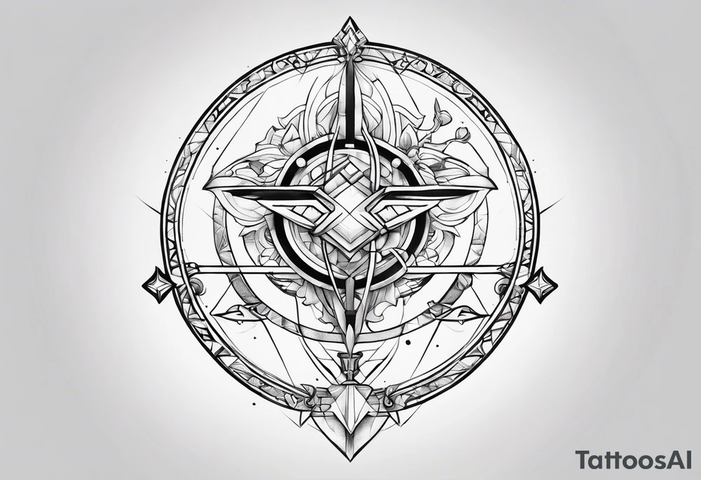 Little tatoo Sagittarius tattoo idea
