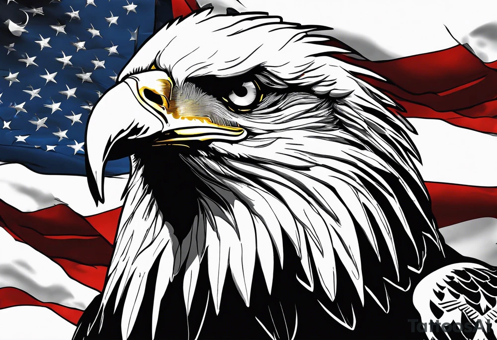 American Flag, German Flag, American Eagle, German eagle, Fighting tattoo idea