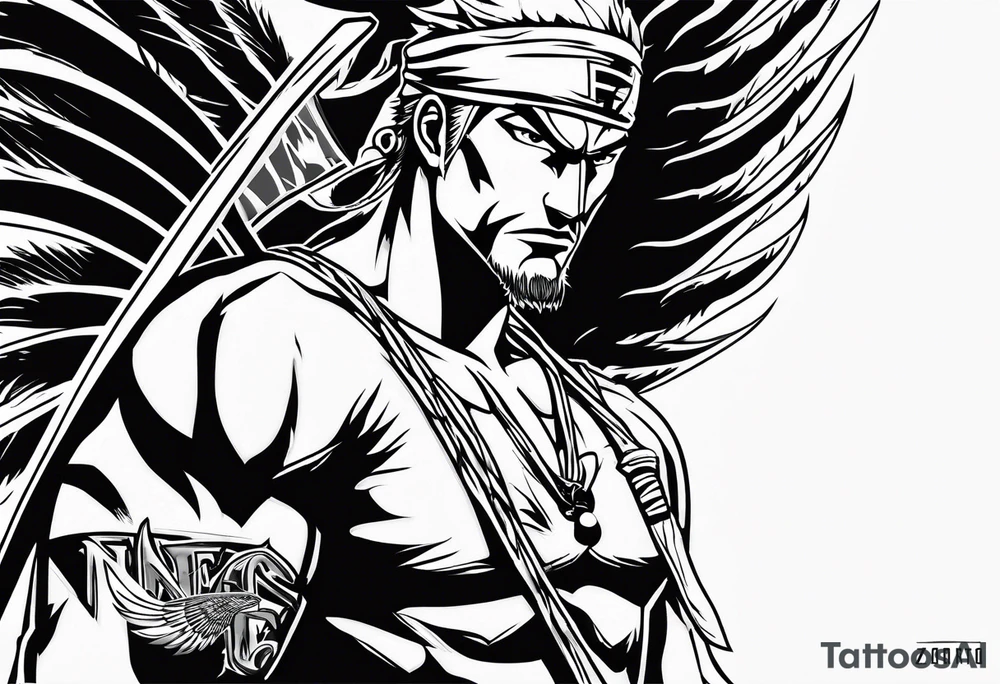 atlanta falcons, zoro from one piece tattoo idea