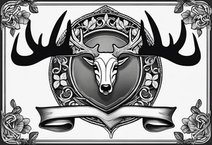 set of antlers and shamrock, labeled My Pride & Joy tattoo idea