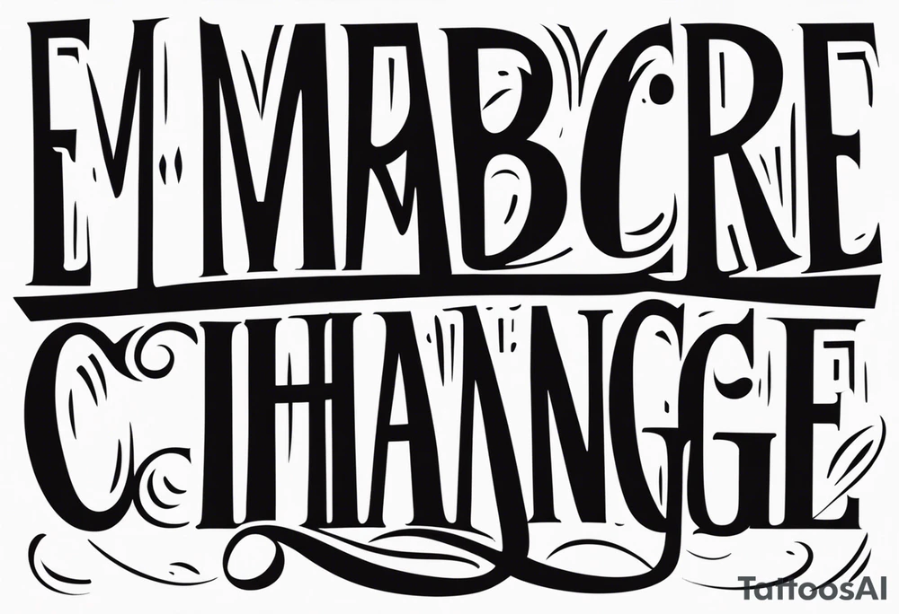 Embrace change tattoo idea