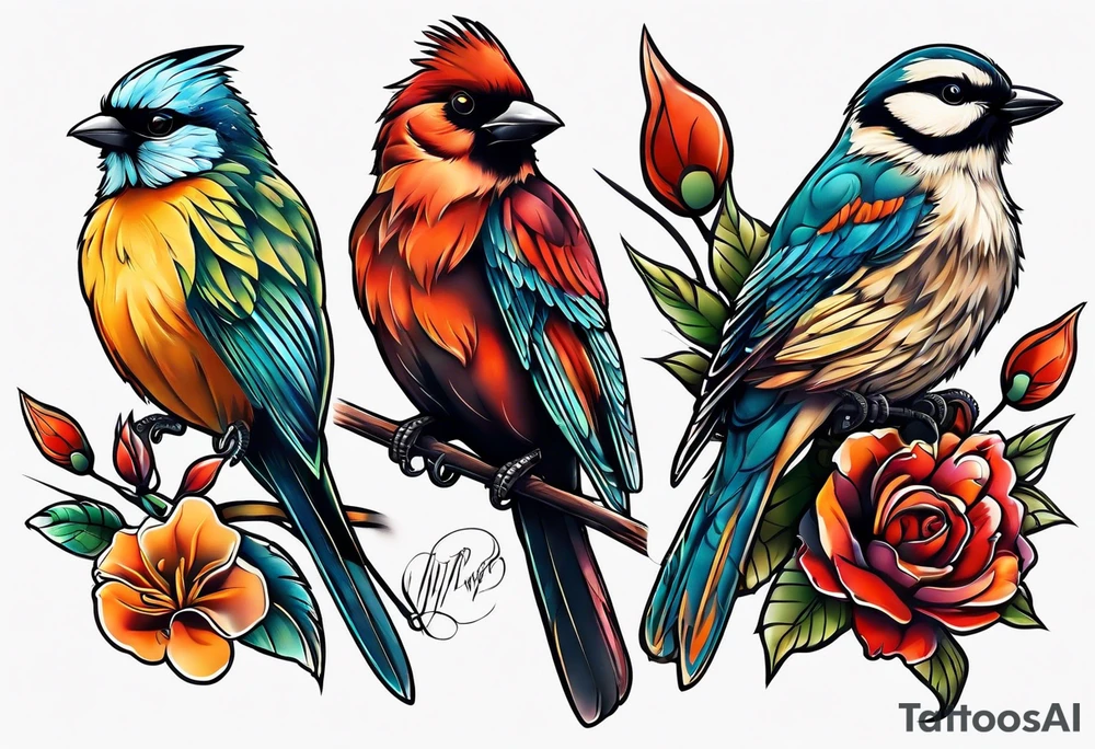 Birds tattoo idea