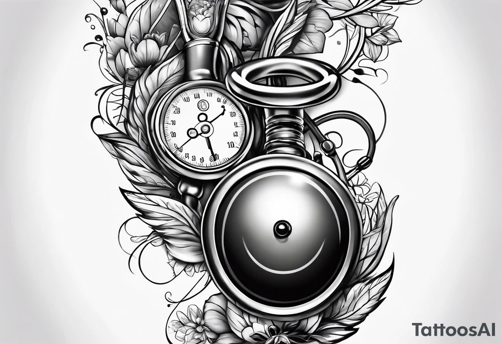 stethoscope on the back tattoo idea