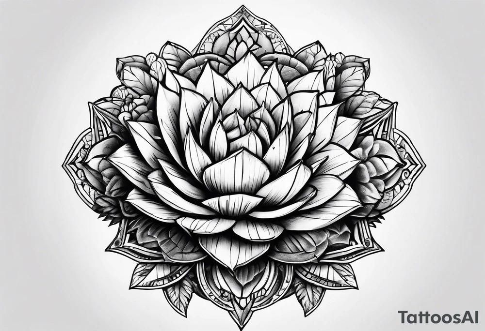 Lobo com cactos tattoo idea