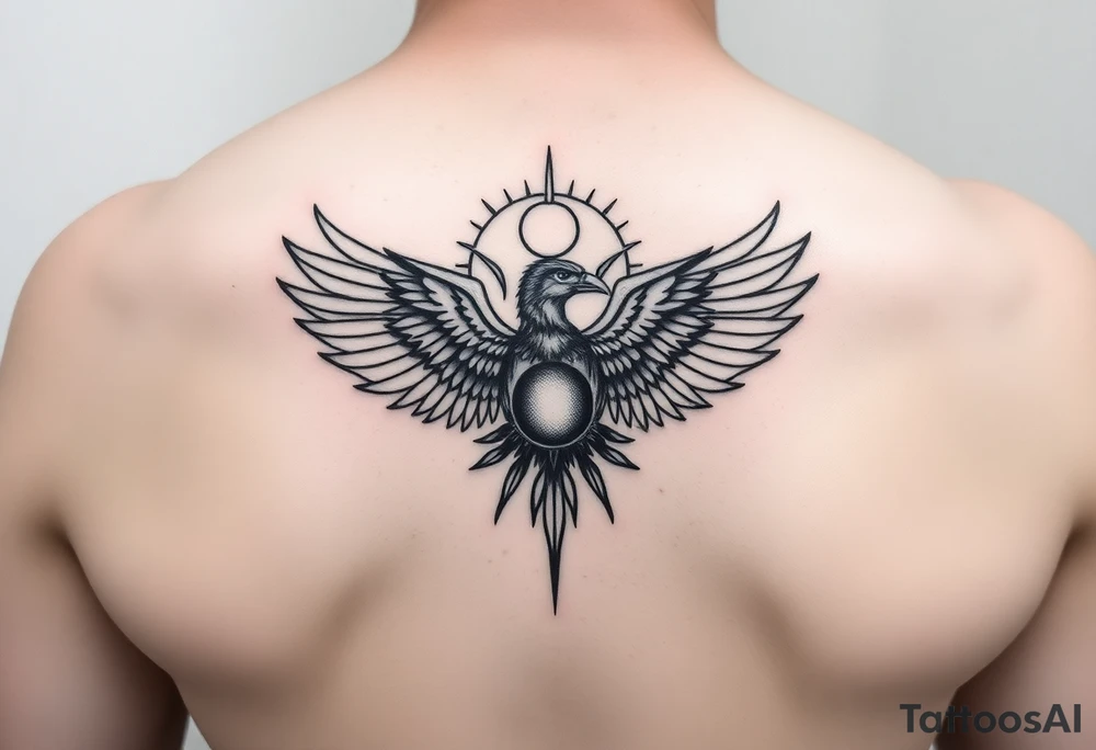 Assimetrical geometric design.hermann hesse demian. Abraxas bird, egg, sun. Wrist placement tattoo idea
