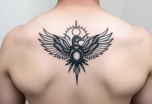 Assimetrical geometric design.hermann hesse demian. Abraxas bird, egg, sun. Wrist placement tattoo idea