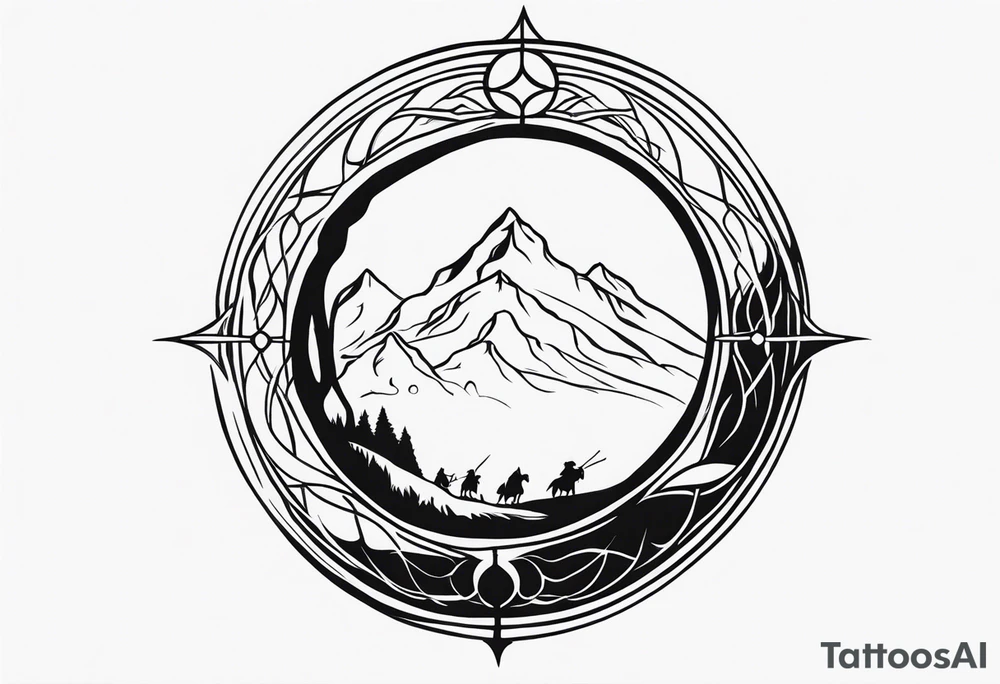 Lord of the rings. Small and very simple minimalist tattoo idea