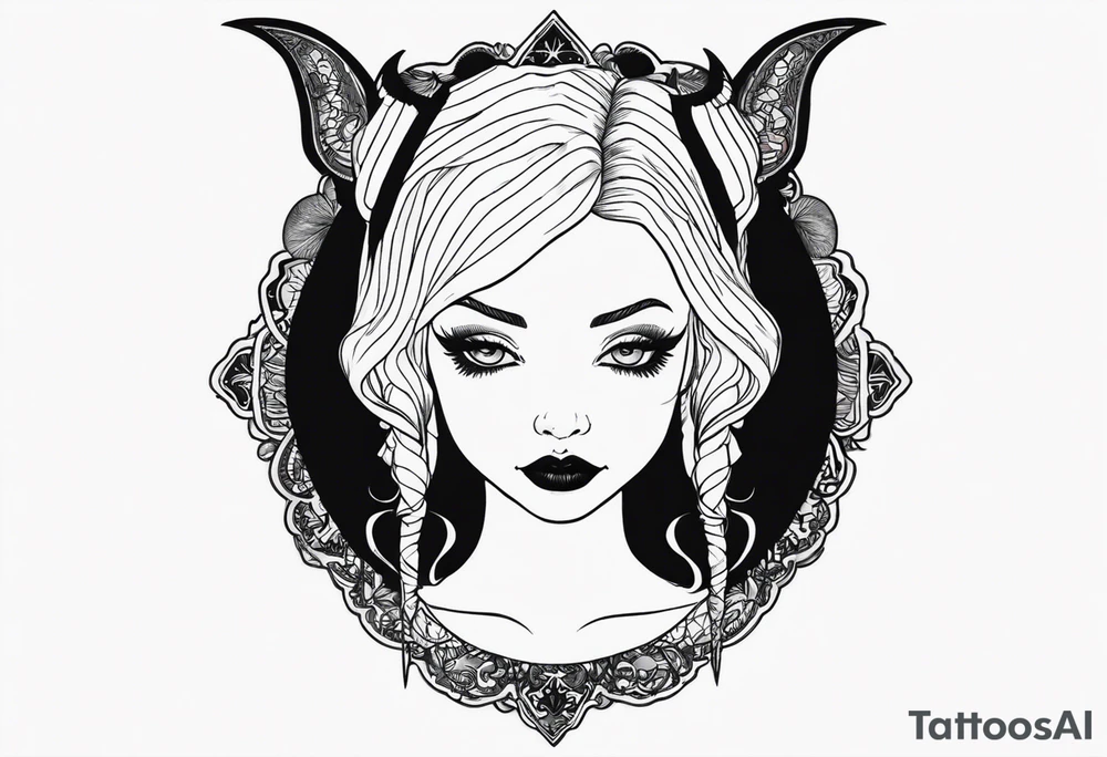 devil wednesday adams tattoo idea