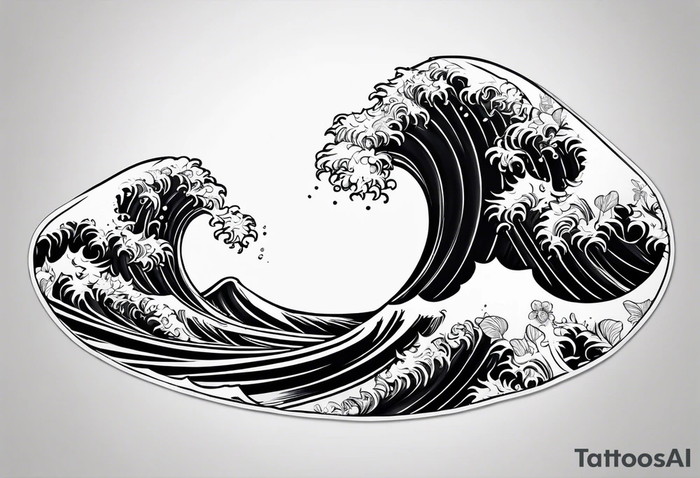 Simple wave tattoo idea