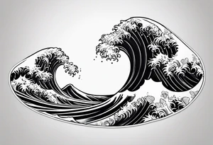 Simple wave tattoo idea