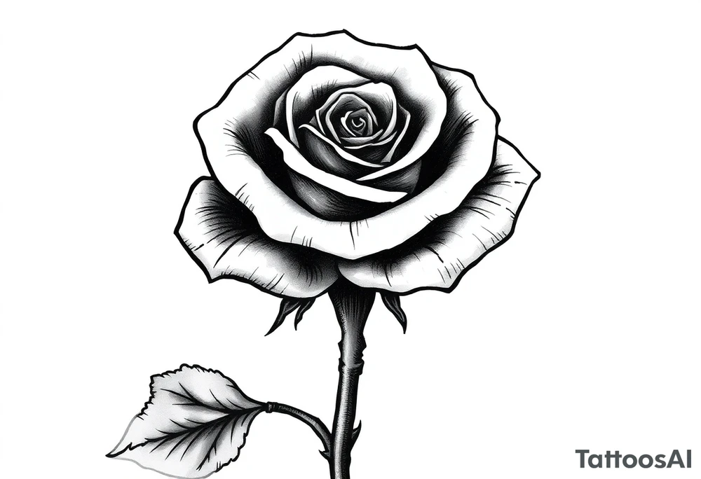 ROSE WITH THE STEM tattoo idea