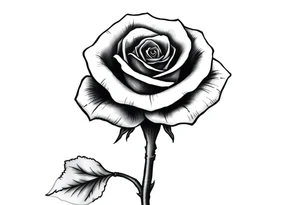 ROSE WITH THE STEM tattoo idea
