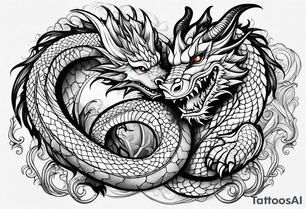 Girly Dragon tattoo idea
