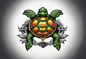Flying turtle logo for baseball team called Tri City Turtles tattoo idea