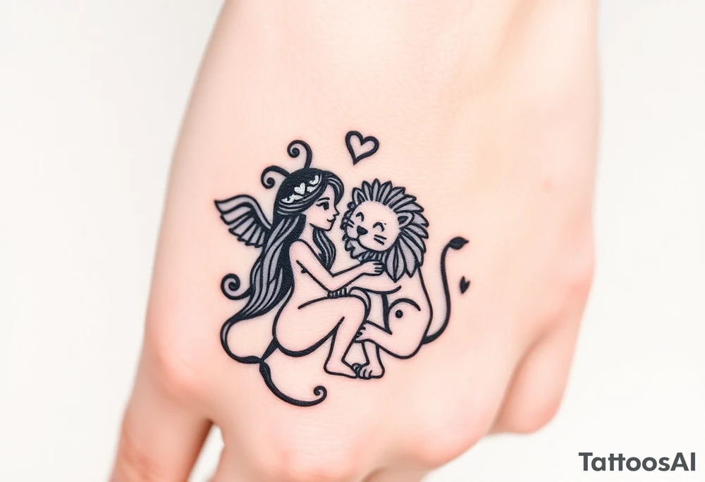 Virgo in love with Leo tattoo idea