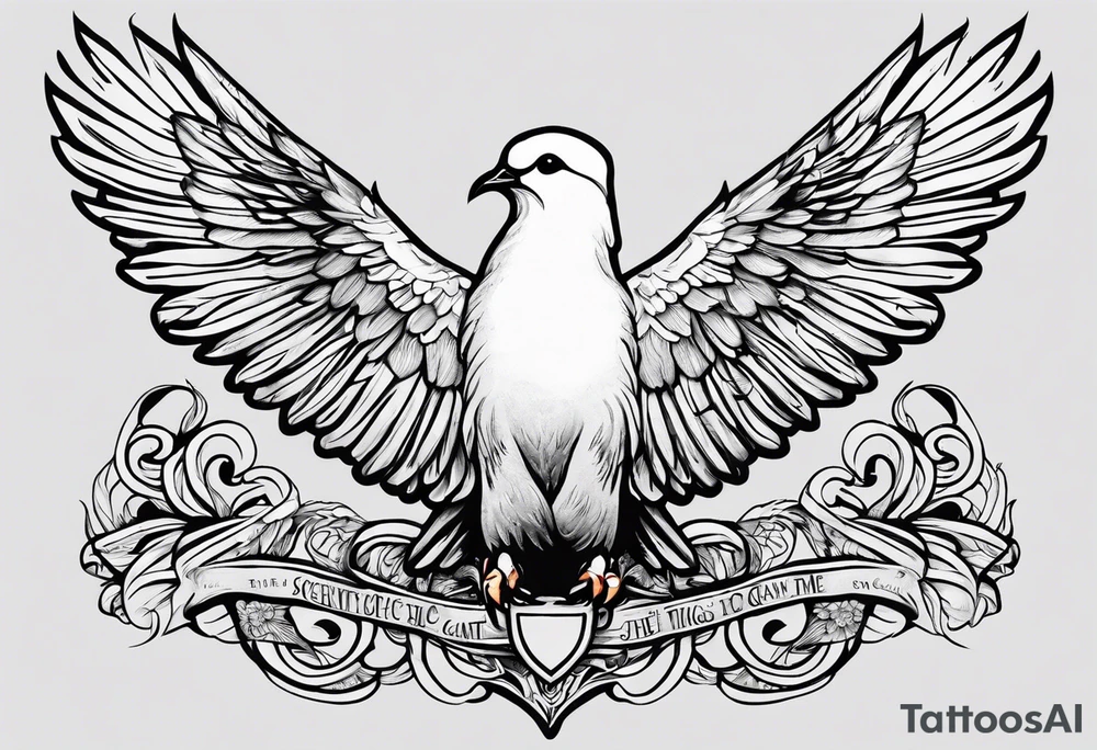 This phrase 'God grant me the serenity to accept the things I cannot change, Courage to change the things I can, and Wisdom to know the difference.' In a flight of small doves. On my ankle. tattoo idea