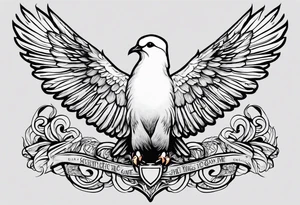 This phrase 'God grant me the serenity to accept the things I cannot change, Courage to change the things I can, and Wisdom to know the difference.' In a flight of small doves. On my ankle. tattoo idea