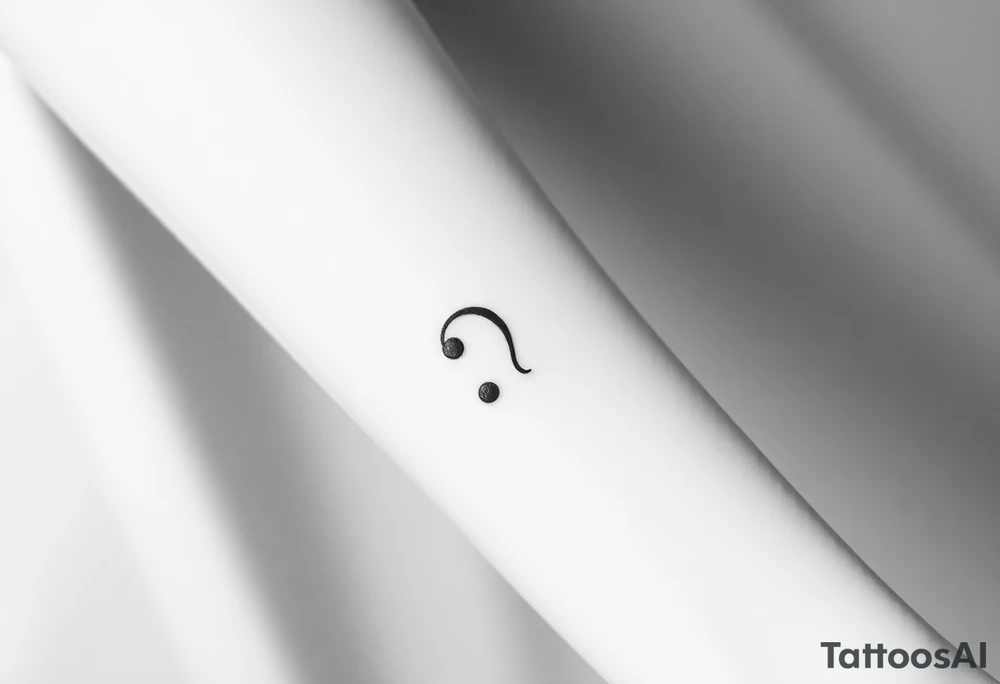 semicolon symbol tattoo idea