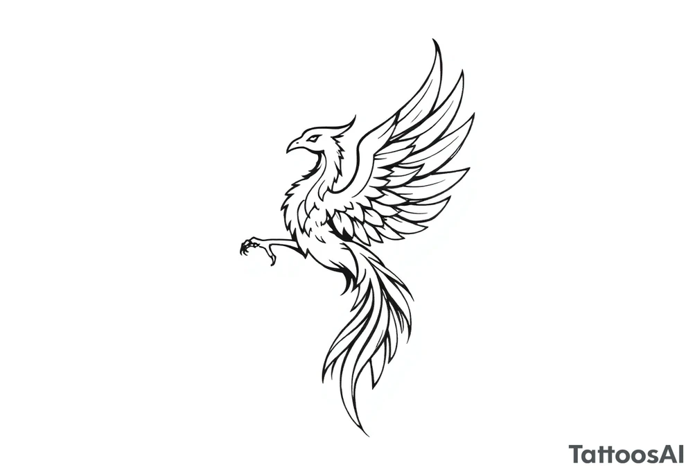 Phoenix rising tattoo idea