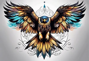 Falcon wings tattoo idea