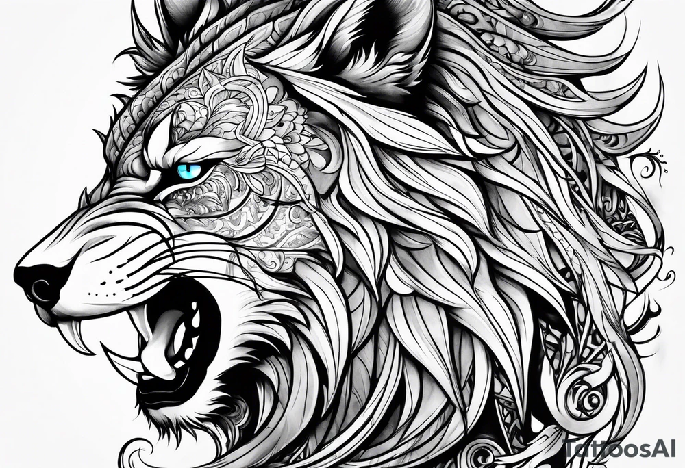 Mystical beast tattoo idea