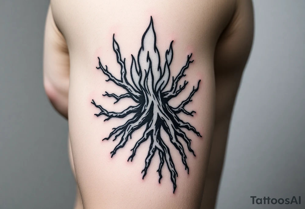 fire in a roots prison tattoo idea
