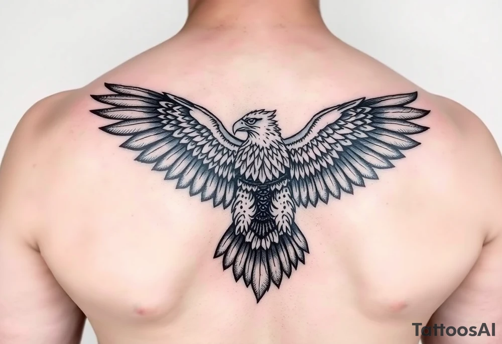 Indigenous eagle tattoo idea