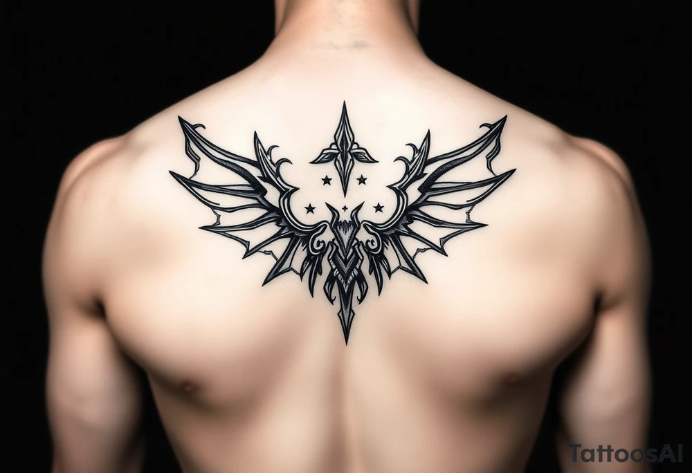 Sexy mysterious sternum tattoo small/medium size for women tattoo idea