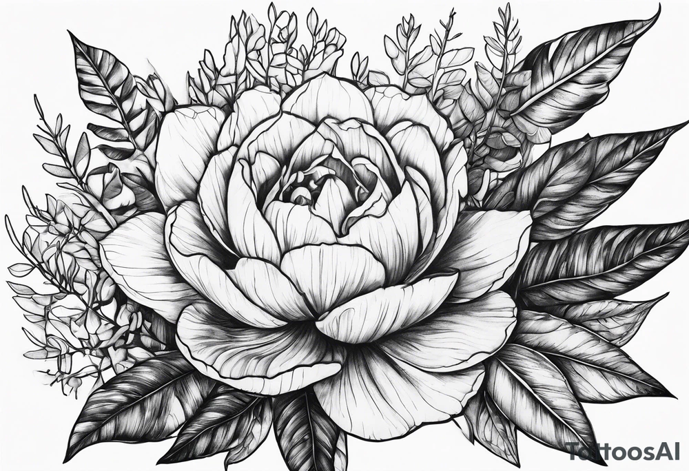 Plants tattoo idea