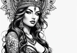 the goddess lustitia tattoo idea