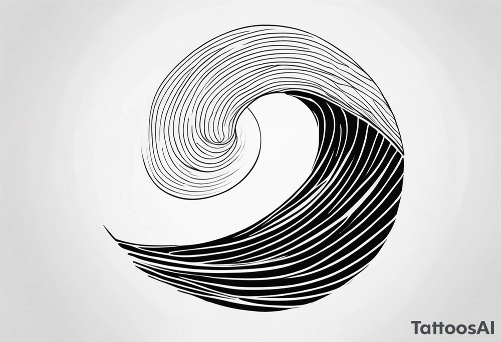 Finger print wave tattoo tattoo idea