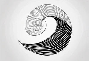 Finger print wave tattoo tattoo idea