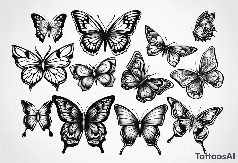 Butterflies tattoo idea