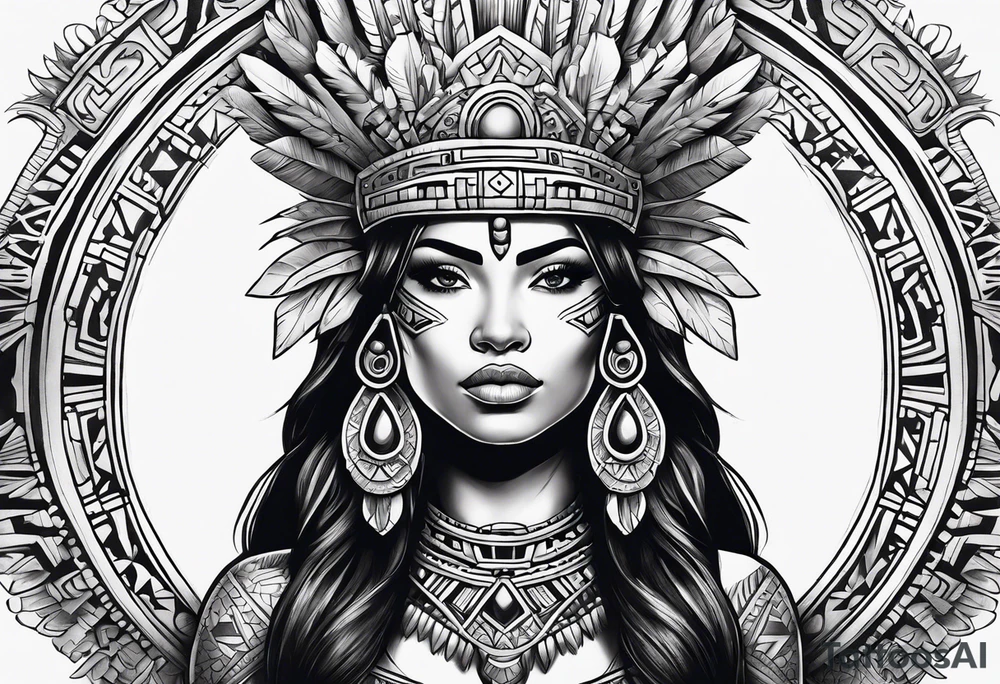 aztec princess tattoo idea