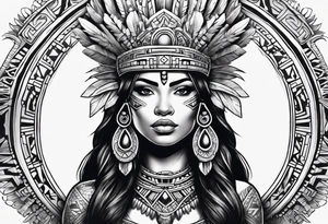 aztec princess tattoo idea