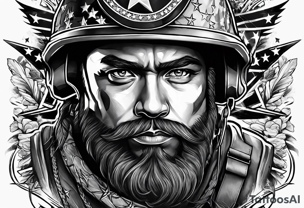 independence, freedom, courage, american, soldier tattoo idea