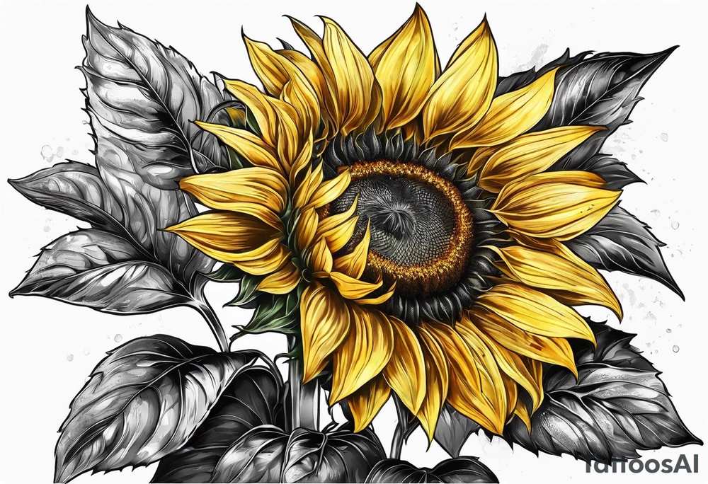 Sunflower for a male tattoo tattoo idea