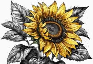 Sunflower for a male tattoo tattoo idea