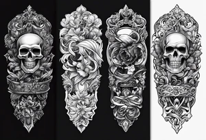 broken bone skeletal arm tattoo idea