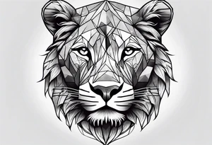 diamond in a lioness tattoo idea