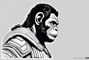 Caesar from the movie planet of the apes tattoo idea