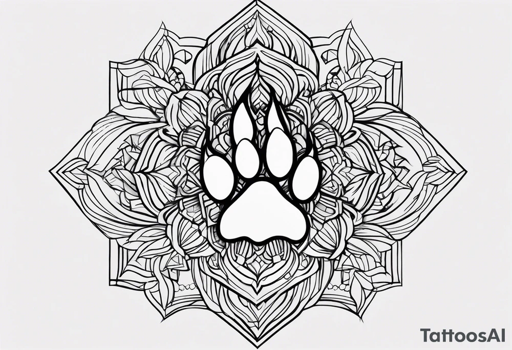 Paw print tattoo idea