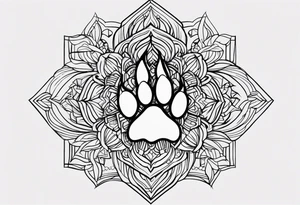 Paw print tattoo idea