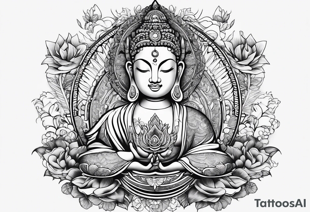 A meditating rap star tattoo idea