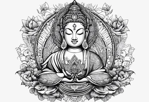A meditating rap star tattoo idea