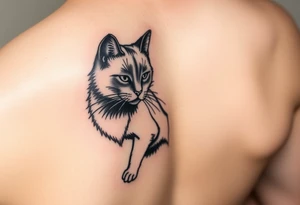 black cat tattoo idea