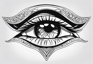 Themis eyes covered with cloth tattoo idea